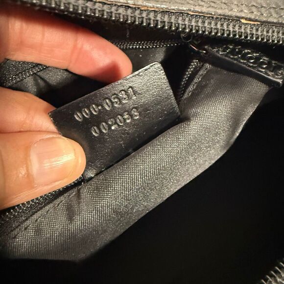 Gucci Women's Brown Beige Monogram Canvas Bamboo Handle Shoulder Bag - Picture 5 of 11